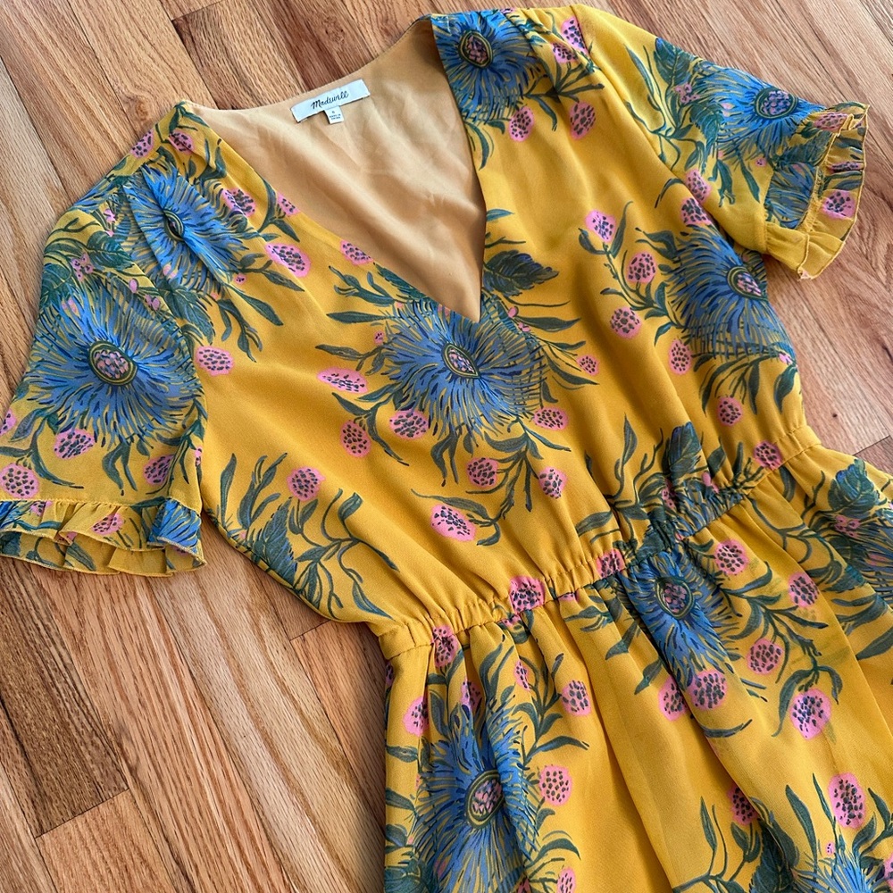 Madewell sweetgrass Summer mini Dress Size 0 – Yellow Floral Print, Casual Boho